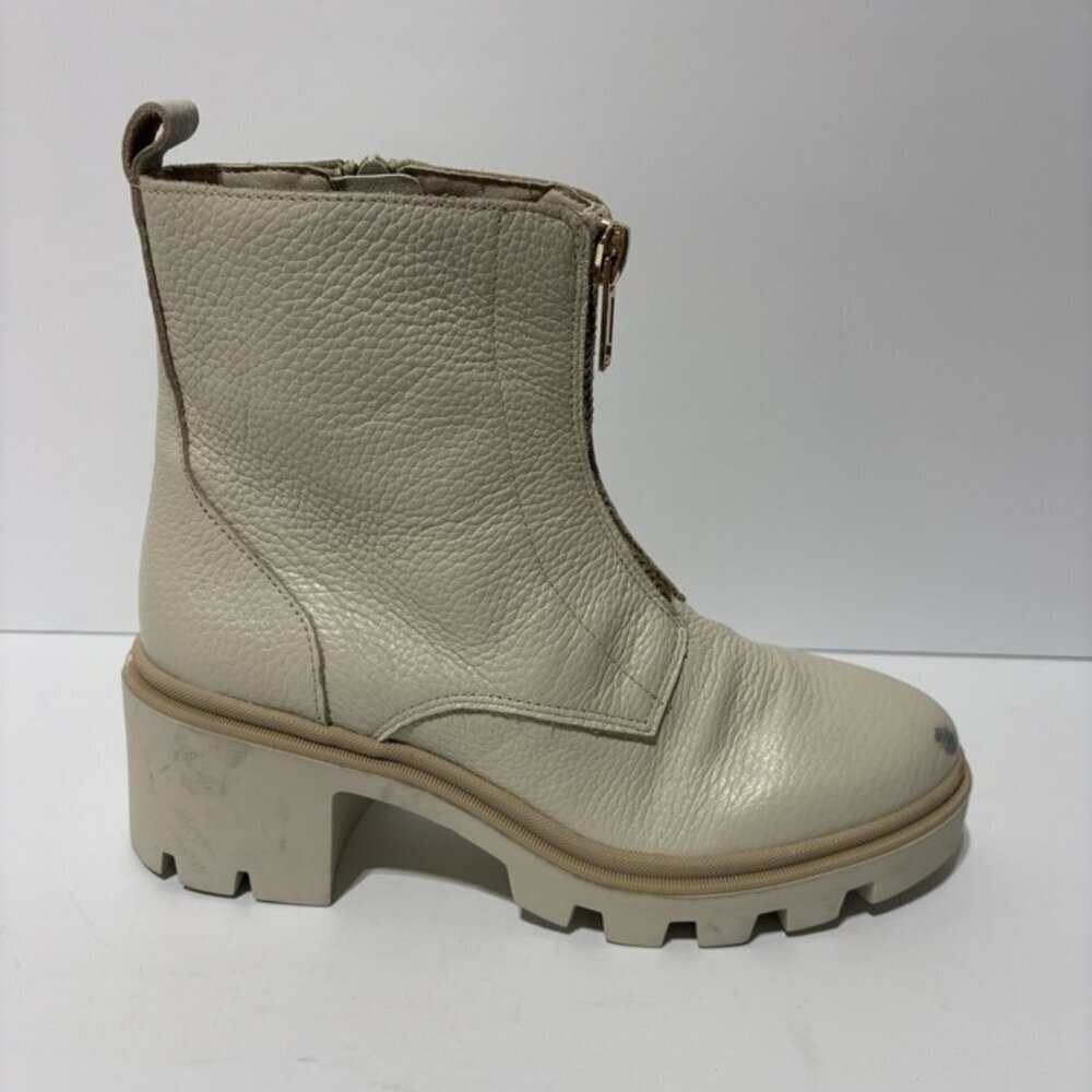 Antonio De Faria Women’s Lola White Zip Boots, Size 9 M